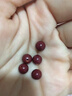 oein原礦朱砂散珠帝王砂紫金砂紅朱砂半成品文玩DIY配珠飾品 6mm【5個(gè)】 紫金砂含量97%(爆閃款) 曬單實(shí)拍圖