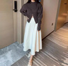 NicoleJolie半身裙女2025秋冬季新款百褶裙高腰顯瘦感裙子優(yōu)雅氣質(zhì)西裝中長(cháng)裙 杏色 【四季款XZE898】 XL （建議125~145斤） 曬單實(shí)拍圖