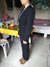 汐蔓嬌小西裝外套女職業(yè)裝女裝套裝面試正裝春秋季西服女士氣質商務工裝 有蓋西裝+白襯衫+褲子 L 碼（重100-110） 曬單實拍圖