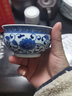 聚均閣陶瓷手繪青花主人杯單杯景德鎮內畫(huà)纏枝蓮品茗杯純手工功夫茶杯 纏枝蓮香爐杯【130ML】 禮盒裝 曬單實(shí)拍圖