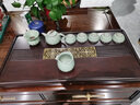 璽翰雅 塊天然黑檀木茶盤(pán)家用實(shí)木茶臺(tái)簡(jiǎn)約排水茶海復(fù)古風(fēng)中式客廳茶具托盤(pán)辦公泡茶臺(tái) 同窗60X30X4.5CM 曬單實(shí)拍圖