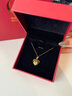 中國黃金愛(ài)心黃金項鏈女士托帕石足金吊墜套鏈女情人節生日禮物送女友老婆 足金吊墜+摯愛(ài)玫瑰禮盒【贈S925鏈】-1.00 曬單實(shí)拍圖
