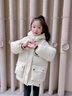 勤度女大童羽絨服棉12-15歲長(zhǎng)款青少年初中生2023女童冬裝女孩加厚 白色 170cm 曬單實(shí)拍圖