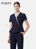 PORTS寶姿春季新品女裝設(shè)計(jì)感通勤短袖襯衫ALP8B007PWQ076 丈青 M (6) 曬單實(shí)拍圖