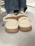 貞喜氣包跟棉鞋女冬天厚底踩屎感韓版保暖室內(nèi)家居通勤外穿ins潮魔術(shù)貼 魔術(shù)貼包跟棉鞋【卡其色】 40-41 曬單實拍圖