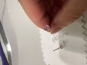 妙奕嘉純銀耳釘999足銀高級(jí)感銀耳飾女養(yǎng)耳洞耳針520禮物防過敏小銀針 s999愛心粉鉆耳釘【含擦銀布】 曬單實(shí)拍圖