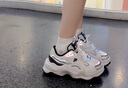 FILA FUSION斐樂潮牌BIANCO II女鞋休閑鞋秋款厚底鞋運動鞋 雨霧灰/銀灰色-NS 38 曬單實拍圖