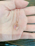 法蔻玫瑰金項鏈女鎖骨鏈芙蓉石粉晶玉吊墜生日禮物送女友老婆 鏈長(cháng)40厘米(配證書(shū)) 曬單實(shí)拍圖