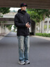 李寧外套男士秋冬季棉服男連帽棉衣夾克加厚保暖棉襖子衛(wèi)衣運動服 黑色連帽 XL 曬單實拍圖