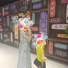 西子美麗心情2024春夏新款女裝修身圓領(lǐng)無袖雪紡連衣裙仙女長(zhǎng)裙海邊度假沙灘裙 圖片色XZ17A614 M 曬單實(shí)拍圖