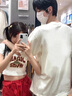 love legend情侶裝短袖t恤夏季半袖一長一短短款男女甜辣寬松衣服班服定制 男白+女白【魔法帽】 男M+女S 曬單實拍圖