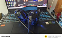 SOYTO頭戴式耳機適用機械革命極光翼龍曠世蛟龍16pro 15pro筆記本電腦 黑藍色 雙孔插頭（發(fā)光版） 有線(xiàn)降噪游戲電競專(zhuān)用吃雞神器 曬單實(shí)拍圖