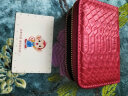 杜爾頭層牛皮小卡包女式多卡位卡套名片夾大容量卡片包銀行卡包零錢(qián)包 西瓜紅 曬單實(shí)拍圖