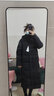 鴨鴨（YAYA）羽絨服女長(cháng)款過(guò)膝2025冬季新款時(shí)尚氣質(zhì)收腰連帽加厚保暖外套XB 黑色 XL /170 曬單實(shí)拍圖