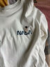 NASA GISS長(cháng)袖t恤男春季潮流純棉上衣學(xué)生情侶裝圓領(lǐng)內搭打底衫 白色 L 曬單實(shí)拍圖