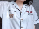 黛姿馨夏季情侶睡衣女夏天純棉男士短袖薄款春秋款家居服兩件套全棉寬松 YTF6877 M 女 曬單實(shí)拍圖