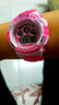 手表50米防水兒童電子表 時(shí)尚學(xué)生表計時(shí)表 多功能七彩夜光燈日歷鬧鐘游泳運動(dòng)表 粉色小款 曬單實(shí)拍圖