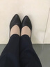 北杳半高跟軟底軟面真皮女鞋中跟單鞋皮鞋媽媽鞋子夏季中年粗跟中 黑色LSZ9212 5厘米中跟 36 曬單實(shí)拍圖