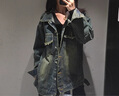 JEZE美式復(fù)古水洗牛仔外套女2024春秋季新款感寬松夾克上衣潮 深藍(lán)色【z】【牛仔外套/外套女/小香風(fēng) M 【建議95-105斤】 曬單實拍圖