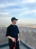 ZMEX涼感襯衫男中袖純色寬松男裝春夏秋中國(guó)風(fēng)休閑外套七分長(zhǎng)袖襯衣男 黑色 （七-分襯衫） L 曬單實(shí)拍圖