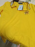 漢角 男士短袖t恤夏季純棉翻領(lǐng)休閑有帶領(lǐng)上衣服青年印花polo打底衫男 黃色 3XL/185【150-165斤穿】 曬單實(shí)拍圖