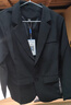 真維斯（JEANSWEST）休閑西裝外套男生春秋季新款痞帥潮流西服上衣男士小西裝高級感 A417-K13黑色 3XL 曬單實(shí)拍圖