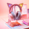 麦臣（MICSHON） 头戴式蓝牙无线耳机有线带麦克风 降噪音乐游戏上网课耳机电脑笔记本平板手机适用 粉红 实拍图