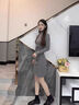 多菲尼森 打底連衣裙女春夏2025新款配大衣灰色包臀裙內搭裙子修身包臀裙 包臀裙灰色 【M碼95-105斤】 曬單實(shí)拍圖