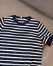 TOMMY HILFIGER【條紋鑲邊】春夏季女裝純棉平紋圓領內(nèi)搭打底短袖針織衫 黑白條紋02A XS （推薦：90-100斤） 曬單實拍圖