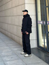 Calvin KleinJeans【戶外防風防水】三合一內(nèi)膽可拆卸登山?jīng)_鋒羽絨服J327348 BEH-太空黑 XL 曬單實拍圖