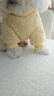 嬉皮狗（hipidog）寵物狗狗絨衣卡通搞怪小動(dòng)物牽引衣服小型幼犬比熊小狗狗保暖衣服 洛克黃 S （建議3-5斤） 曬單實(shí)拍圖