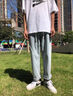 迪伽達(dá) 復(fù)古牛仔褲男春秋新款抽繩寬松直筒美式復(fù)古高街闊腿褲子男ins SYC-U10灰色 L【建議100-115斤】 曬單實(shí)拍圖