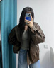 GARNUO美拉德皮衣外套女男女同款春秋小個(gè)子棕色美式復(fù)古機(jī)車短款皮夾克 棕色 S【80-105斤】 曬單實(shí)拍圖