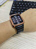 PENC IWATCH適用蘋果手表apple watch s9/8/7新款一體表帶運(yùn)動(dòng)iwatch6/5/4非原裝se2男女裝甲創(chuàng)意表殼專用配件 電子風(fēng)-深空黑+玫瑰金邊框【一體表帶】 42/44/4 曬單實(shí)拍圖