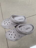 斯凱奇（Skechers）洞洞鞋女外穿高級感夏季輕質(zhì)休閑塑模涼鞋 白色/WHT 36 曬單實(shí)拍圖