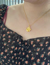 中國黃金（CHINA GOLD）牡丹花黃金吊墜繁花似錦女款足金花朵七夕情人節(jié)禮物送女朋友老婆 國色牡丹吊墜約1.9g 小版-贈(zèng)銀鏈+甄選禮盒 曬單實(shí)拍圖