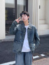 博羽尼（BOYUNI）多口袋拉鏈牛仔外套男春秋男裝潮牌大碼休閑上衣2023新款男士夾克 藍(lán)色 L 適合130-145斤 曬單實拍圖