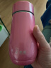 希诺（HEENOOR）保温杯女士便携304不锈钢创意水杯迷你颜值可爱杯子时尚茶杯 浅粉红 300ml 实拍图