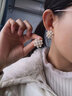 VENUS ADELINE個(gè)性夸張大耳環(huán)女銀針強(qiáng)光淡水珍珠耳飾品輕奢高級(jí)感耳墜新款耳釘 金色送女友老婆媽媽閨蜜生日禮物 銀針首飾長(zhǎng)輩實(shí)用浪漫紀(jì)念日禮盒 曬單實(shí)拍圖