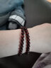 光音 收藏級 雞血紅高密老料 小葉紫檀佛珠兩圈 6MM雙圈手鏈 【淺夏】2圈木珠文玩飾品 曬單實(shí)拍圖