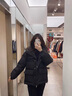 妃莉杋（FeiLiFan）羽絨棉服女2024新款冬季韓版時(shí)尚寬松小個(gè)子加厚棉衣棉襖外套女 黑色 M（100-115斤） 曬單實(shí)拍圖