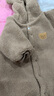 Aengbay昂貝 寶寶棉服冬裝加厚保暖新生兒抱衣連帽連體衣嬰兒外出服冬 淺咖色 90 cm 曬單實(shí)拍圖