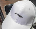 李宁帽子 运动帽 男女鸭舌帽 夏季白色黑色跑步夏天遮阳鸭嘴棒球帽 经典款白（头围56-60cm） 实拍图