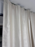阿黎 全遮光防晒隔热客厅卧室简约窗帘布 挂钩式米色 2.5米宽*2.4米高 实拍图
