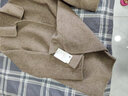 奧絲婕（Aosijie）高端品牌 雙面澳洲羊絨大衣女秋冬新款韓版小個(gè)子短款羊毛呢外套 燕麥奶 M 106-115斤 曬單實(shí)拍圖