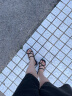 巧丂罗马凉鞋女2024年夏季新款套趾网红低跟沙滩外穿凉拖女款外穿拖鞋 黑色【37码】 实拍图