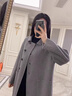 RGPX2025新款秋冬高檔100%羊毛大衣女士雙面羊絨毛呢子中長(zhǎng)款風(fēng)衣外套 灰色 S 【90-120斤】 曬單實(shí)拍圖