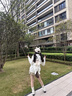 察今 可愛兔耳朵毛絨棒球帽女秋冬季正反兩戴鴨舌帽顯臉小保暖帽子 卡其色兔耳朵 曬單實拍圖