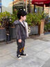 迪士尼寶寶男寶寶冬裝加絨加厚三件套小孩衣服冬天嬰兒保暖套裝洋氣一歲童裝 灰色兔毛熊三件套 加絨 90 曬單實拍圖