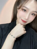 紀思梵輕奢四葉草瑪瑙手鏈女時尚飾品生日送老婆520情人節(jié)禮物 玫瑰金色孔雀石手鏈（賀卡） 曬單實拍圖